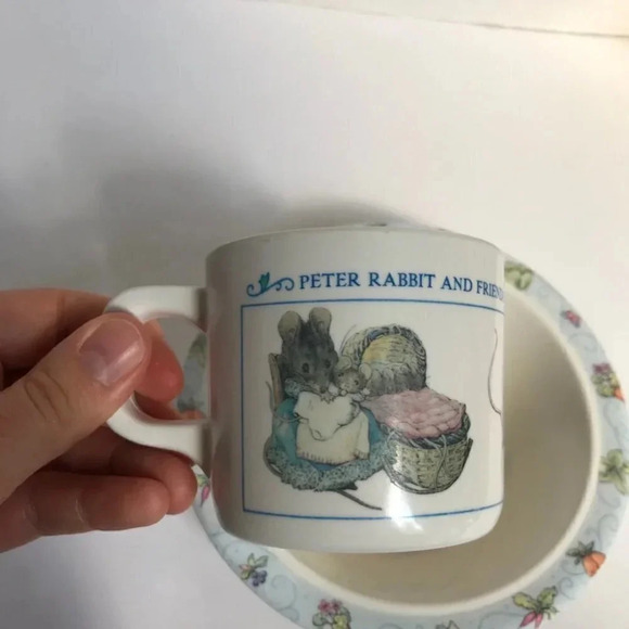Eden Peter Rabbit Melamine Dish Set Cup Bowl 1996 - Picture 3 of 12